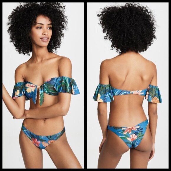 💕FARM RIO💕 Reversible Bandeau Strapless Bikini TOP XS NWT - Picture 14 of 16